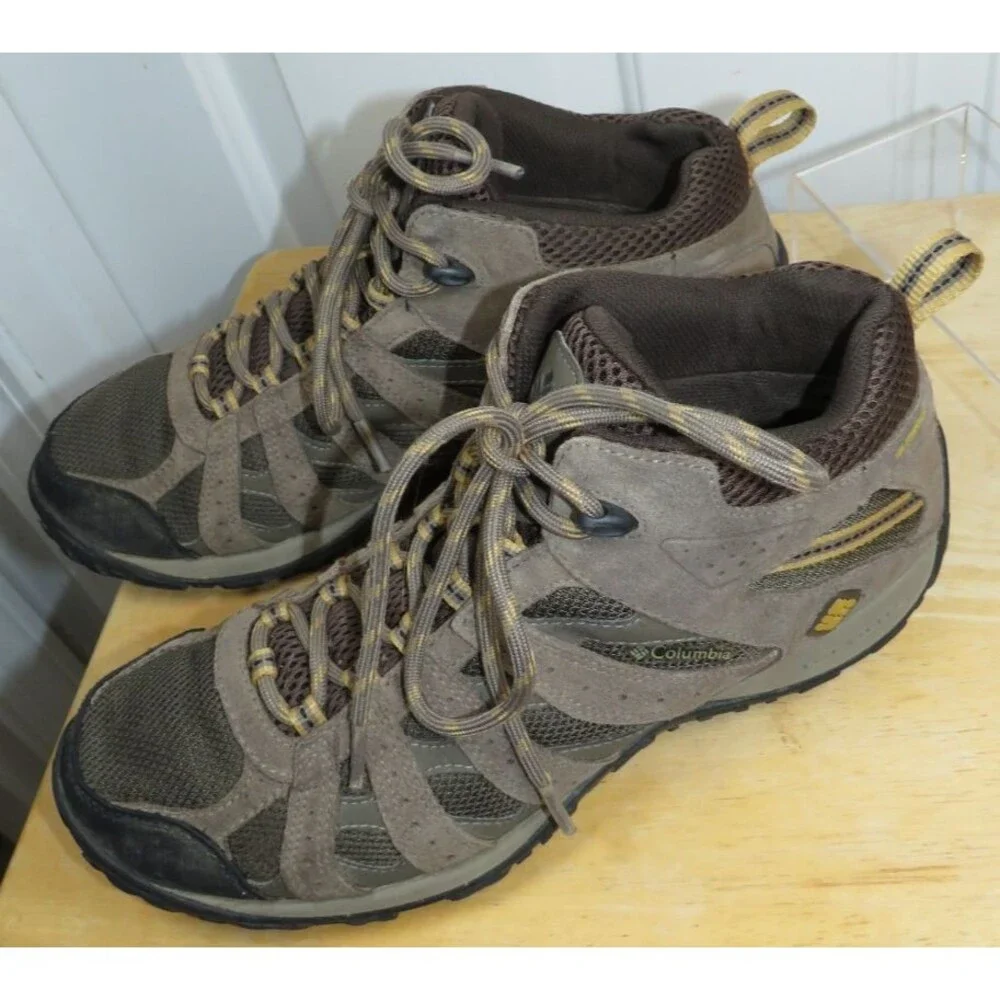 Columbia Men's Redmond Mid Waterproof Hiking Boots Cordovan/Dark Banana Size 9.5